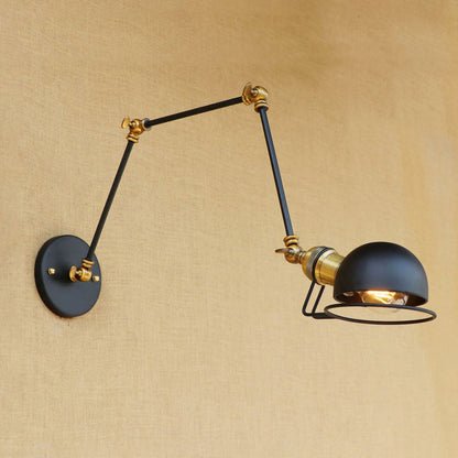 Hudson Vintage Industrial Swing Arm Wall Lamp
