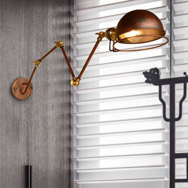 Hudson Vintage Industrial Swing Arm Wall Lamp