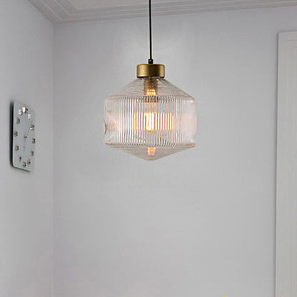 Camille Modern Drum Prismatic Glass Pendant Light