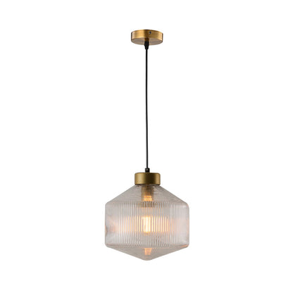 Camille Modern Drum Prismatic Glass Pendant Light