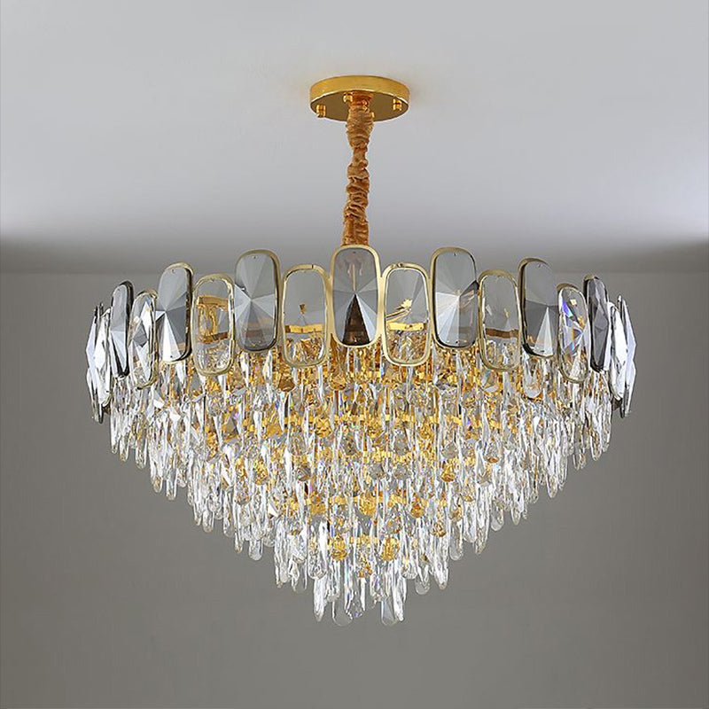 Camille Clear Crystal Cone Chandelier Suspension Light