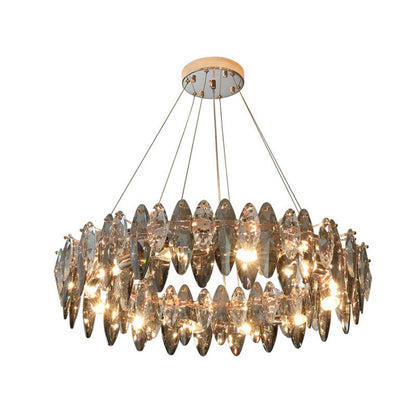 Élodie Crystal Oval Minimalist Pendant Light 20 Inch