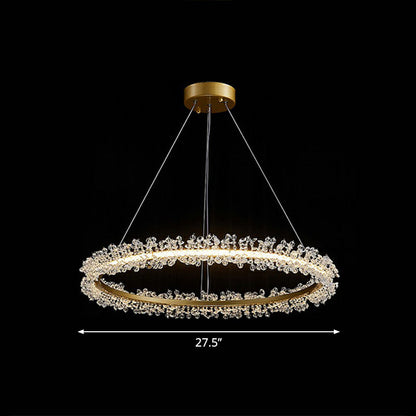 Lustre suspendu LED Sophie Crystal Bead Circle