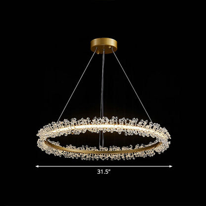 Lustre suspendu LED Sophie Crystal Bead Circle