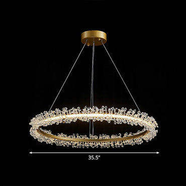 Sophie Crystal Bead Circle LED Chandelier Pendant Light