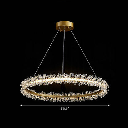 Lustre suspendu LED Sophie Crystal Bead Circle
