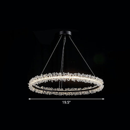 Lustre suspendu LED Sophie Crystal Bead Circle