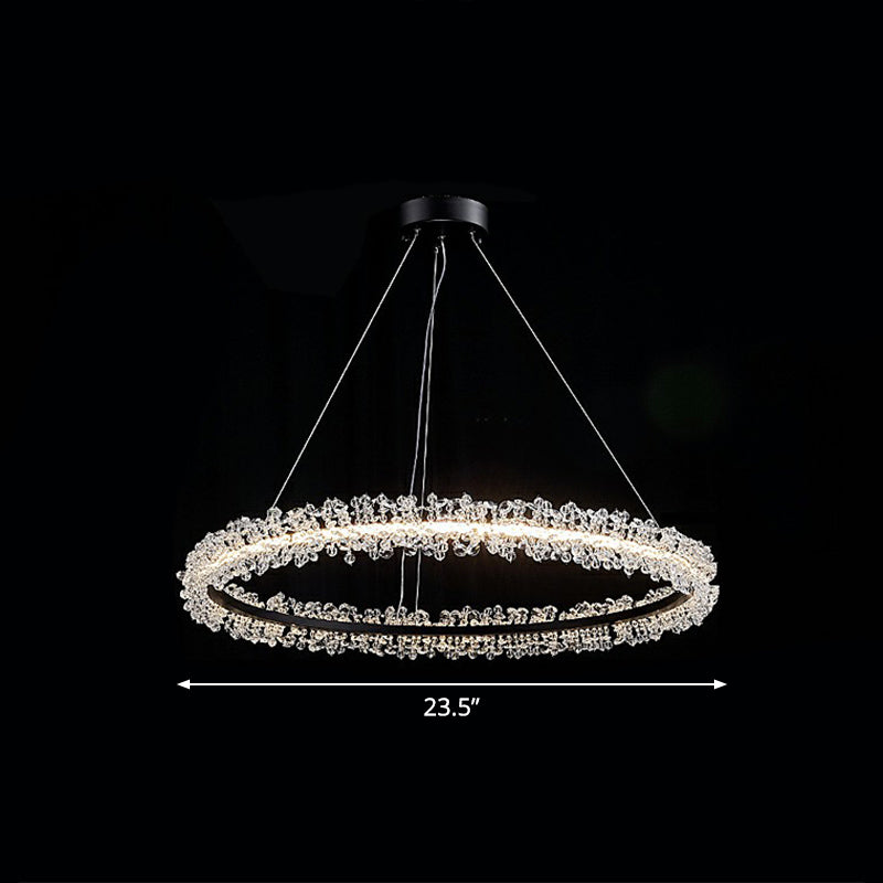 Lustre suspendu LED Sophie Crystal Bead Circle
