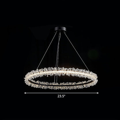 Lustre suspendu LED Sophie Crystal Bead Circle