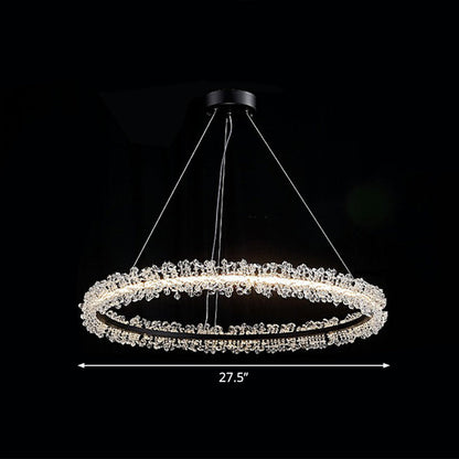 Lustre suspendu LED Sophie Crystal Bead Circle