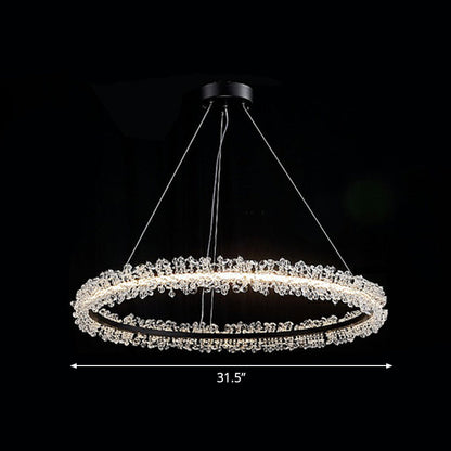 Lustre suspendu LED Sophie Crystal Bead Circle