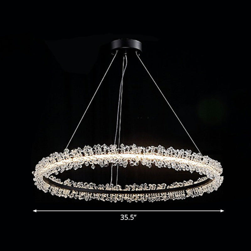 Lustre suspendu LED Sophie Crystal Bead Circle