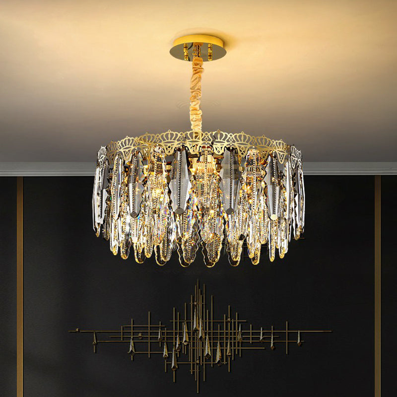 Aurélie Crystal Leaf Hanging Chandelier Pendant Light