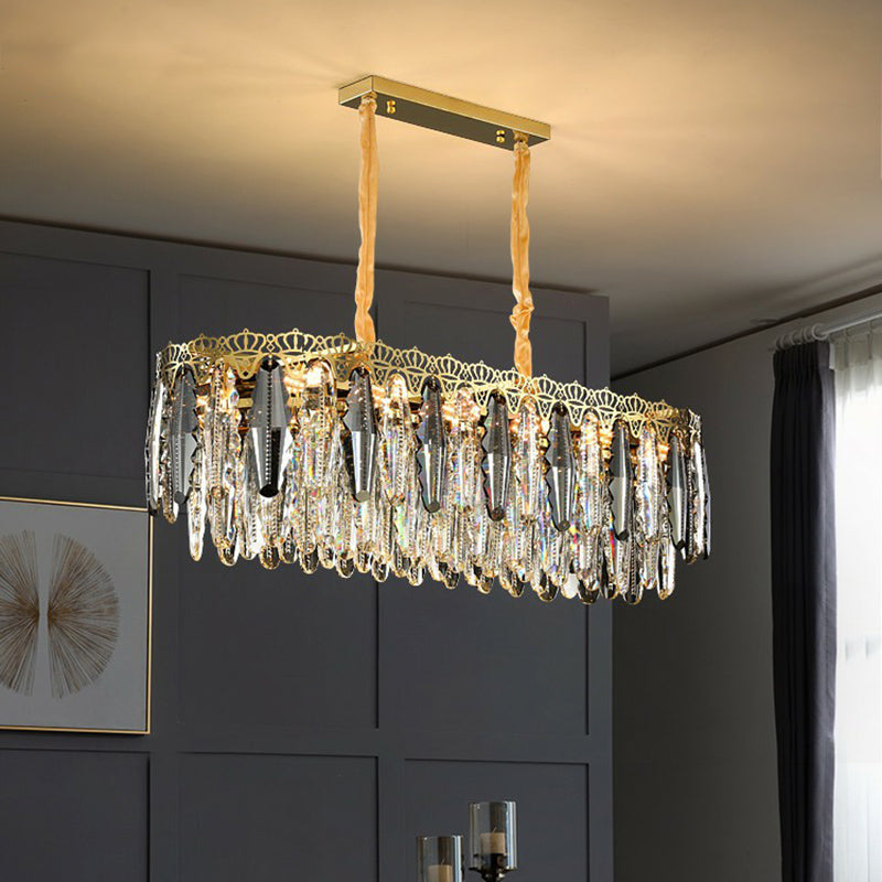 Aurélie Crystal Leaf Hanging Chandelier Pendant Light