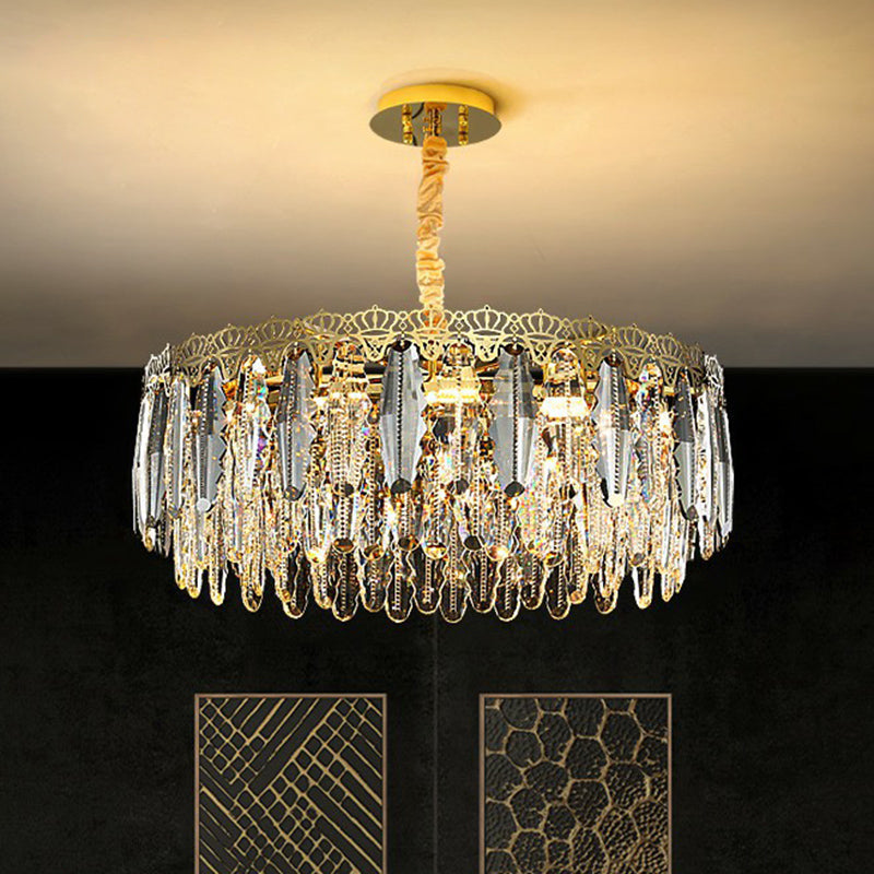 Aurélie Crystal Leaf Hanging Chandelier Pendant Light