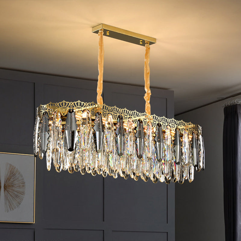 Aurélie Crystal Leaf Hanging Chandelier Pendant Light