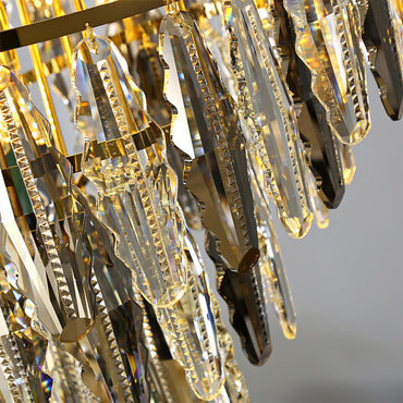 Aurélie Crystal Leaf Hanging Chandelier Pendant Light