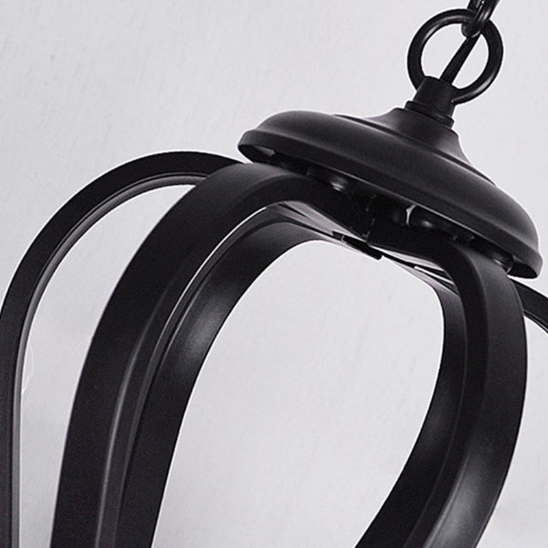 Juliette Black Swirled Arm Traditional Metal Chandelier