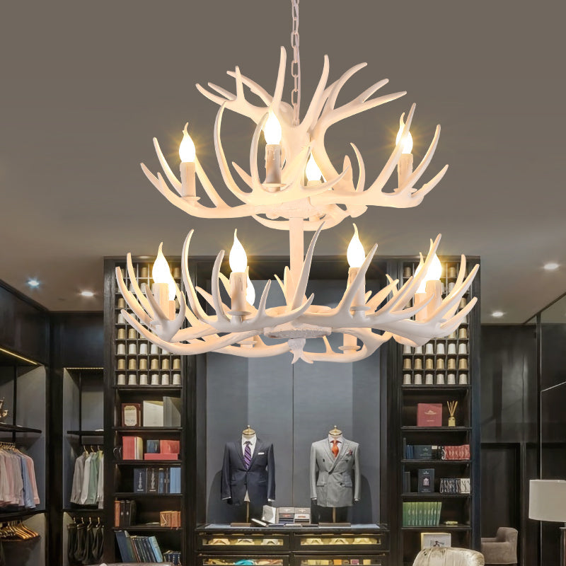 Madeleine Rustic Antler Candelabra Chandelier Pendant Light