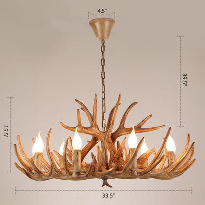 Madeleine Rustic Antler Candelabra Chandelier Pendant Light