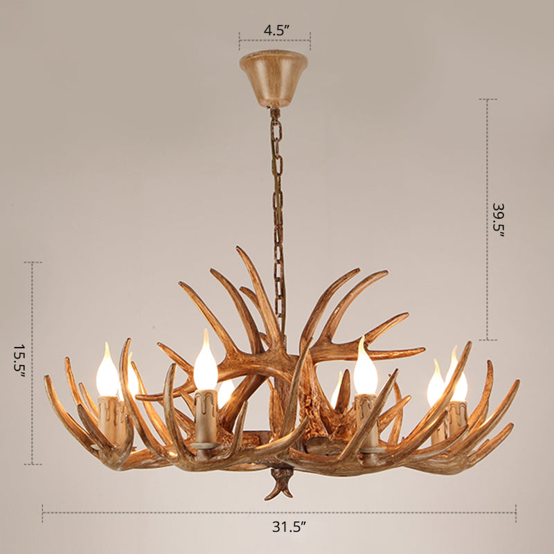 Madeleine Rustic Antler Candelabra Chandelier Pendant Light