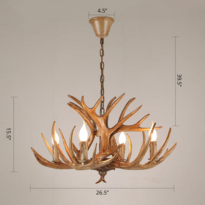 Madeleine Rustic Antler Candelabra Chandelier Pendant Light