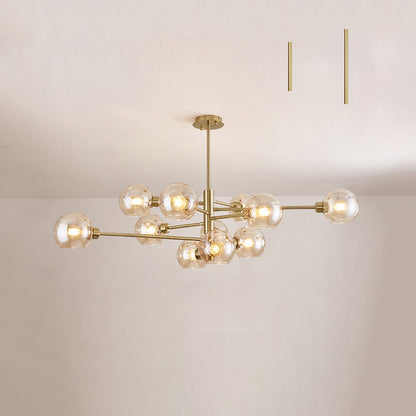 Lustre en verre Aurélie Sputnik à 3 niveaux moderne