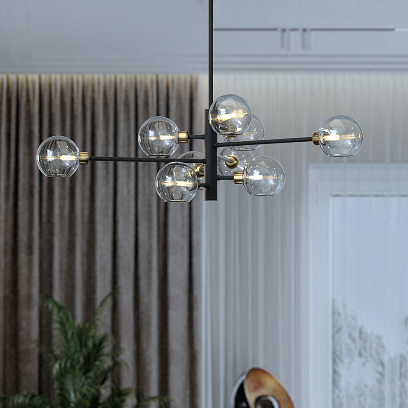 Lustre en verre Aurélie Sputnik à 3 niveaux moderne