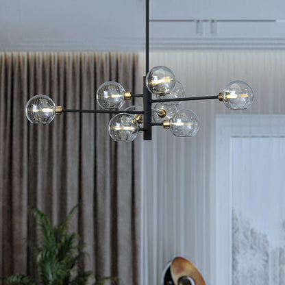 Lustre en verre Aurélie Sputnik à 3 niveaux moderne