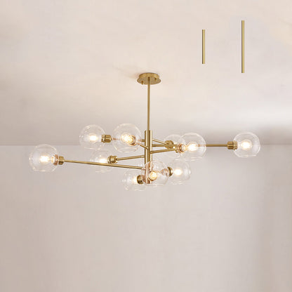 Lustre en verre Aurélie Sputnik à 3 niveaux moderne