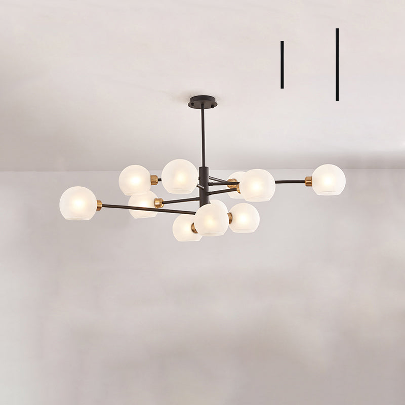 Lustre en verre Aurélie Sputnik à 3 niveaux moderne