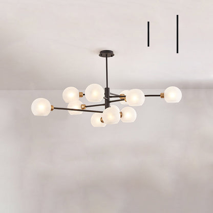 Lustre en verre Aurélie Sputnik à 3 niveaux moderne