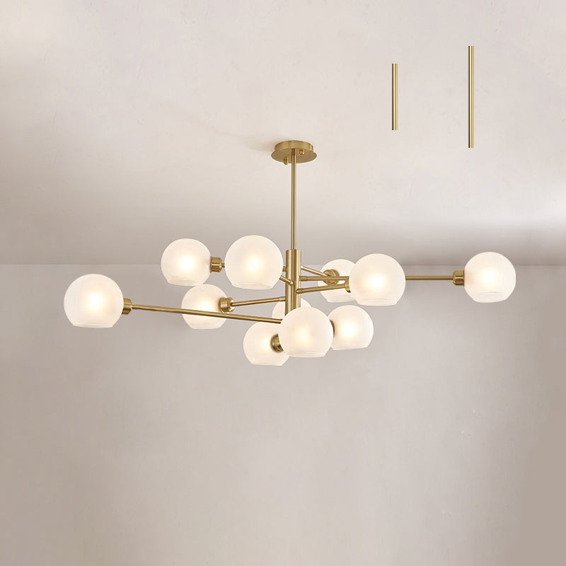 Lustre en verre Aurélie Sputnik à 3 niveaux moderne