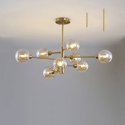 Lustre en verre Aurélie Sputnik à 3 niveaux moderne