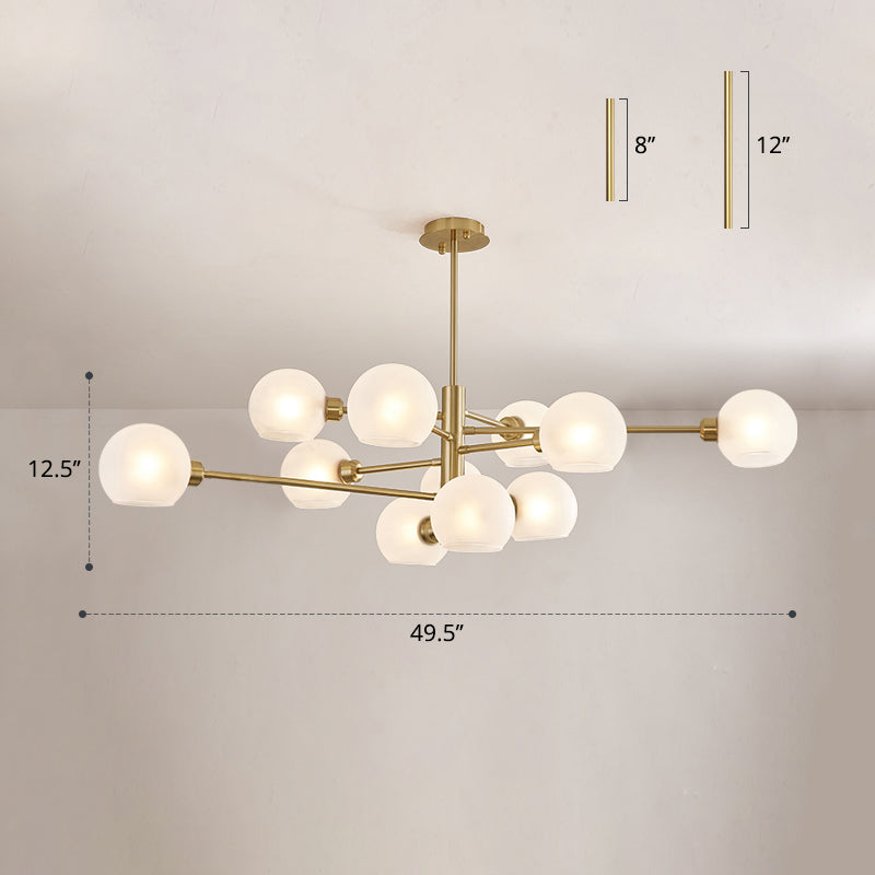 Lustre en verre Aurélie Sputnik à 3 niveaux moderne