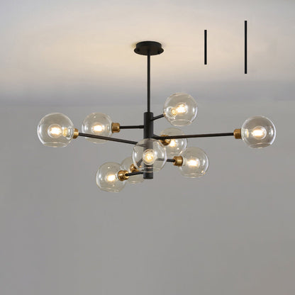 Lustre en verre Aurélie Sputnik à 3 niveaux moderne