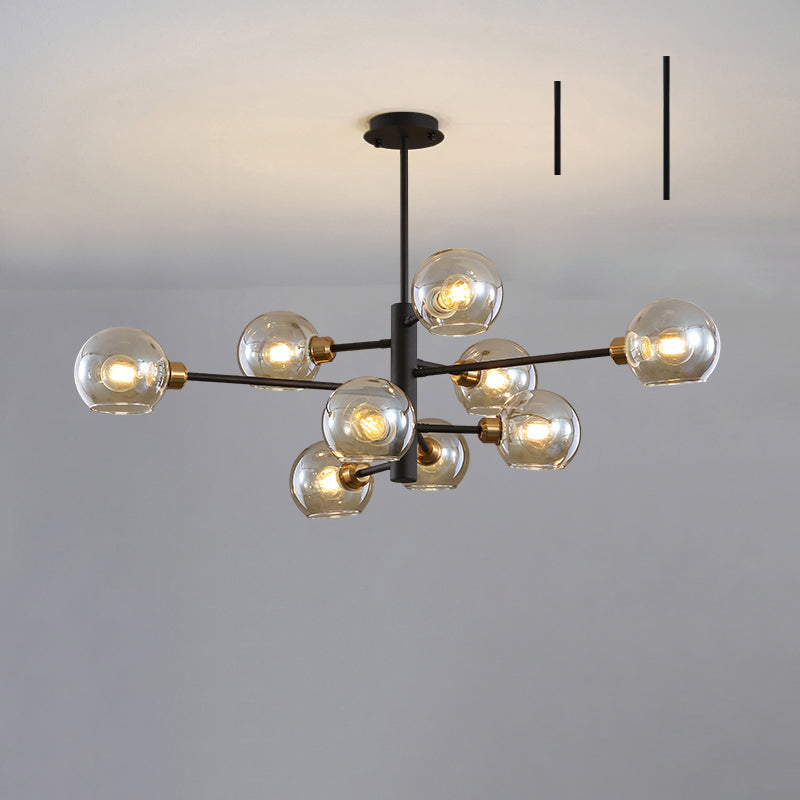 Lustre en verre Aurélie Sputnik à 3 niveaux moderne