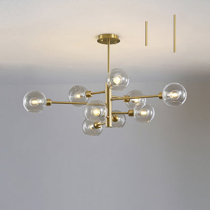 Lustre en verre Aurélie Sputnik à 3 niveaux moderne