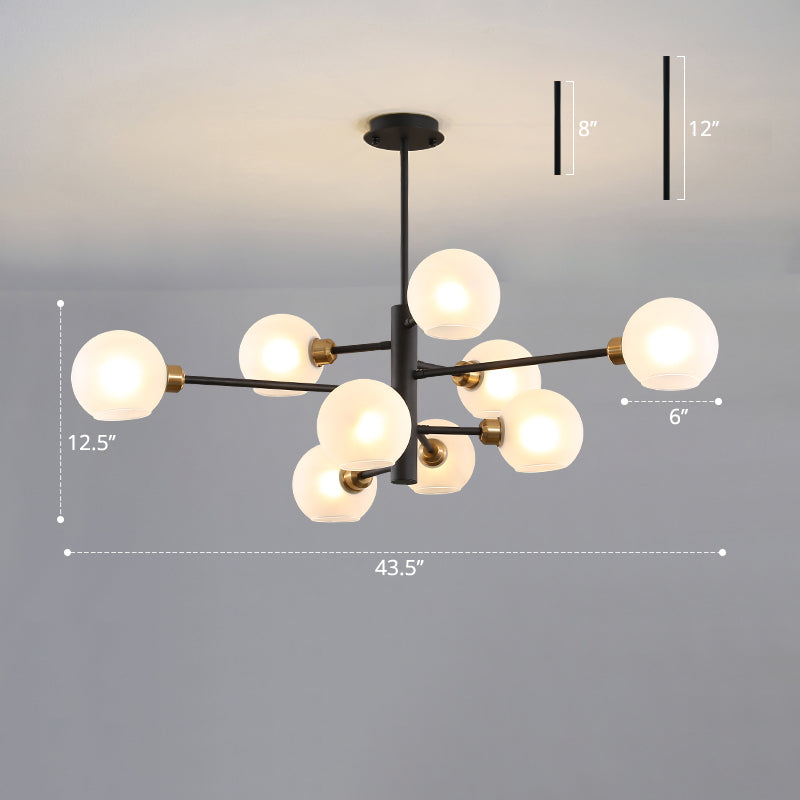 Lustre en verre Aurélie Sputnik à 3 niveaux moderne
