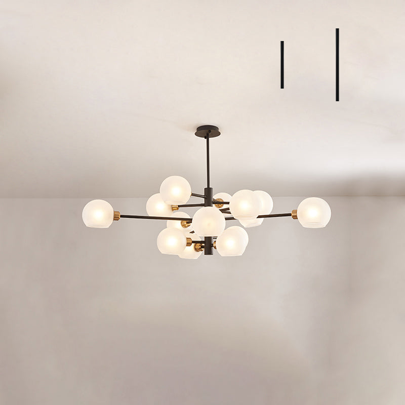 Lustre en verre Aurélie Sputnik à 3 niveaux moderne