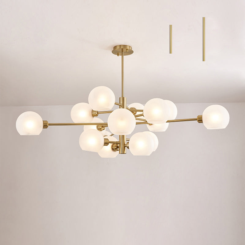 Lustre en verre Aurélie Sputnik à 3 niveaux moderne