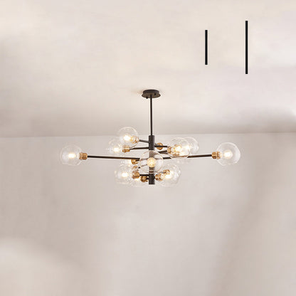 Lustre en verre Aurélie Sputnik à 3 niveaux moderne