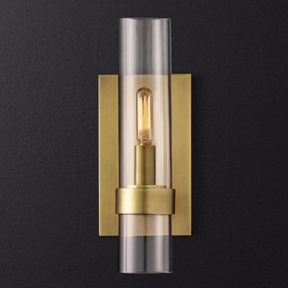 Camille Cylinder Clear Glass Wall Sconce