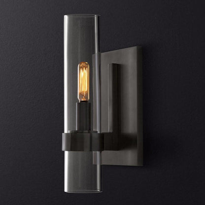Camille Cylinder Clear Glass Wall Sconce