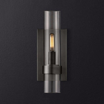 Camille Cylinder Clear Glass Wall Sconce