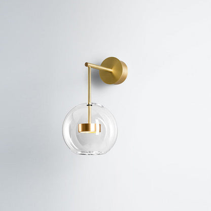 Isabelle Glass Sphere LED Wall Light Sconce