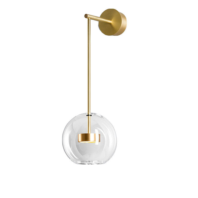 Isabelle Glass Sphere LED Wall Light Sconce
