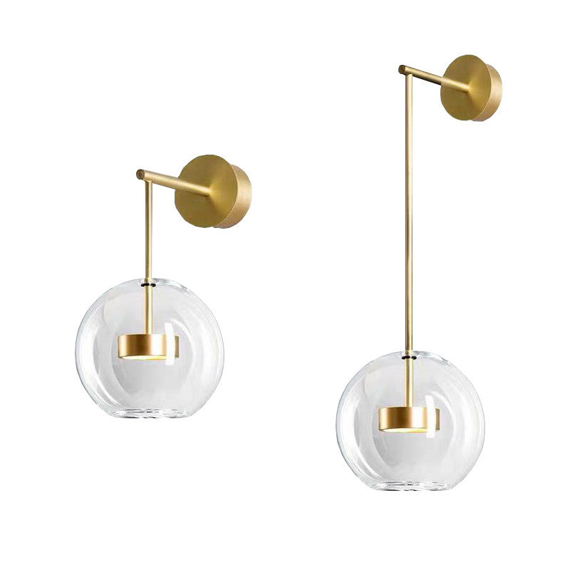 Isabelle Glass Sphere LED Wall Light Sconce