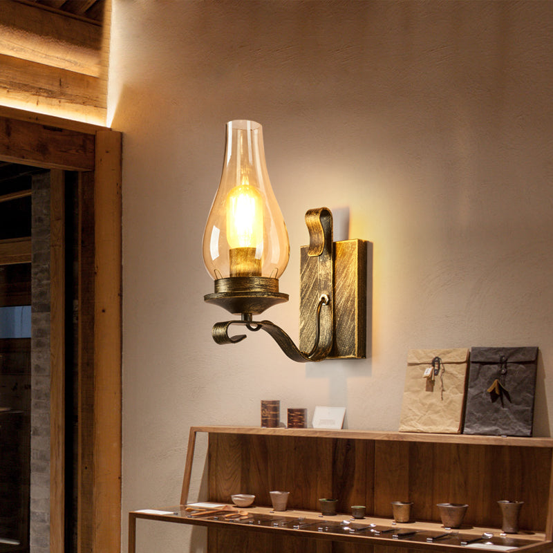Amélie Rustic Paraffin Lantern Wall Sconce