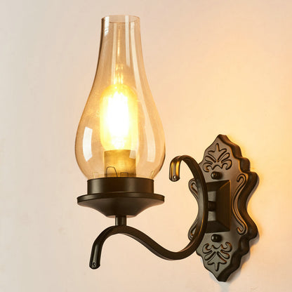Amélie Rustic Paraffin Lantern Wall Sconce